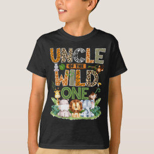 T-shirt Oncle du Safari Jungle Wild One 1er Anniversaire B