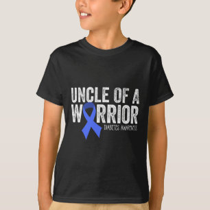 T-shirt Oncle d'un guerrier T1d enfant diabétique ruban bl