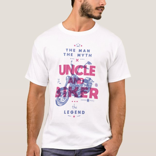 T-shirt Oncle et moker l'homme le mythe la légende (Devant)