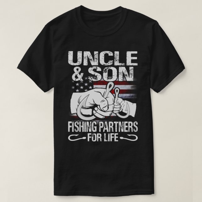 T-shirt Oncle et son jumelage Chemises partenaires de pêch (Design devant)
