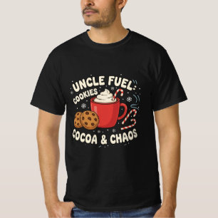 T-shirt Oncle Fuel : Cookies, Cocoa & Chaos Drôle de Fêt