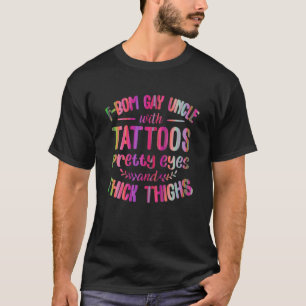 T-shirt Oncle Gay F-Bom Avec Tatouages Jolies Yeux Et Épai