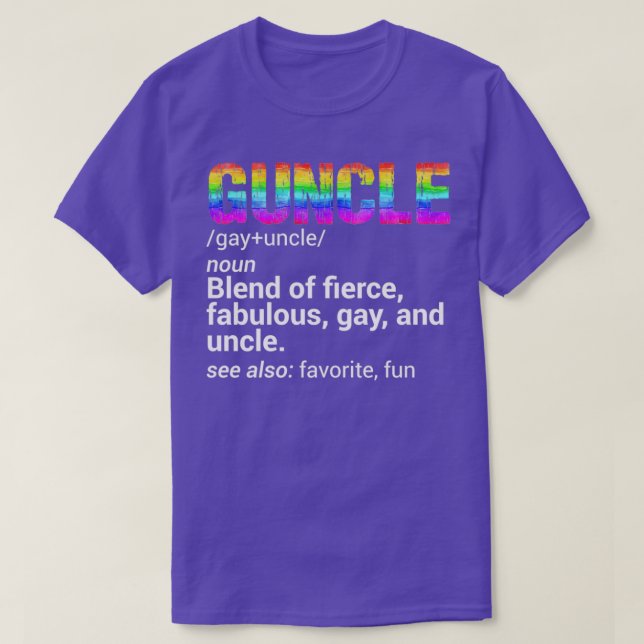 T-shirt Oncle Gay Gay Qui est Fierce et Fabreux (Design devant)