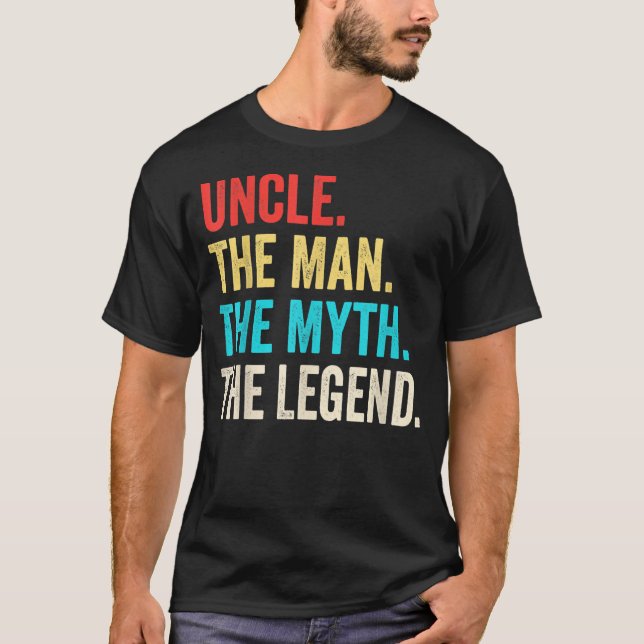 T-shirt Oncle L'homme Le mythe La légende de l'oncle  (Devant)