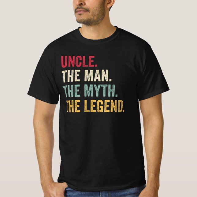 T-shirt Oncle L'Homme Le Mythe La Légende Drôle (Devant)