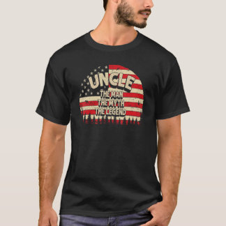 T-shirt Oncle L'Homme Le Mythe La Légende Hommes Usa Drape
