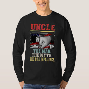 T-shirt Oncle L'Homme Mythe Mauvaise Influence Vintage Amé