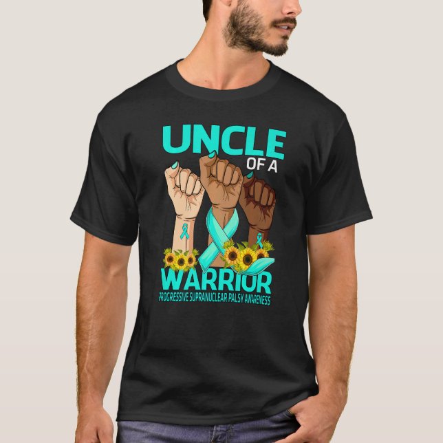 T-shirt Oncle Main D'Un Guerrier Progressiste Supranucléai (Devant)