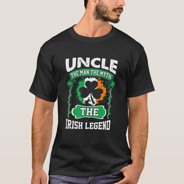 T-shirt Oncle Man Le Mythe La Légende irlandaise St patric (Devant)