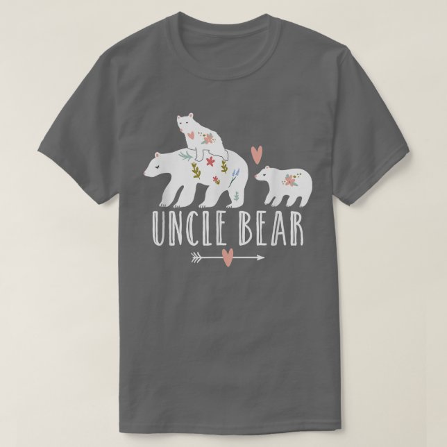 T-shirt Oncle Mens Ours 2 Enfants Jumeaux Oursons, Oncle O (Design devant)