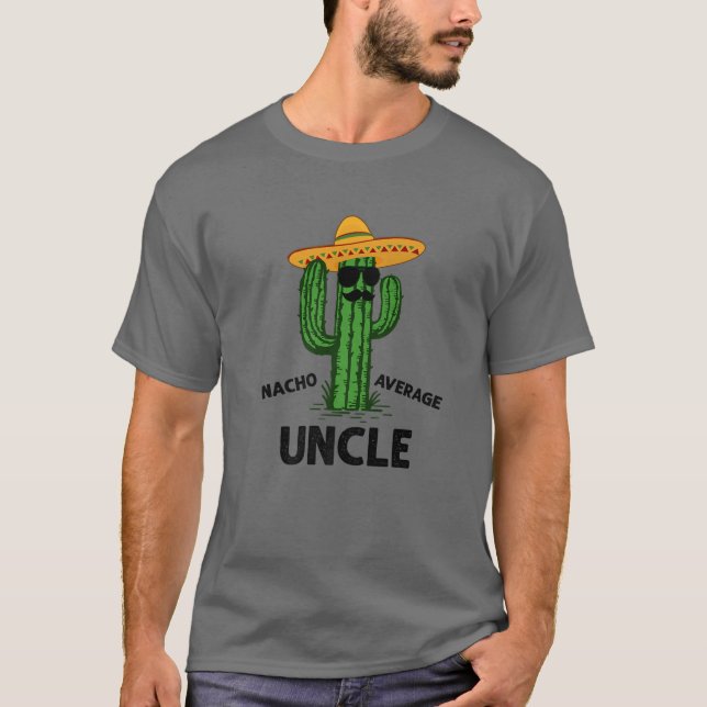 T-shirt Oncle moyen Mens Nacho | Funny Family Cinco De M (Devant)