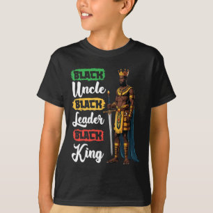 T-shirt Oncle Noir Leader Noir Roi Noir Américain Africain