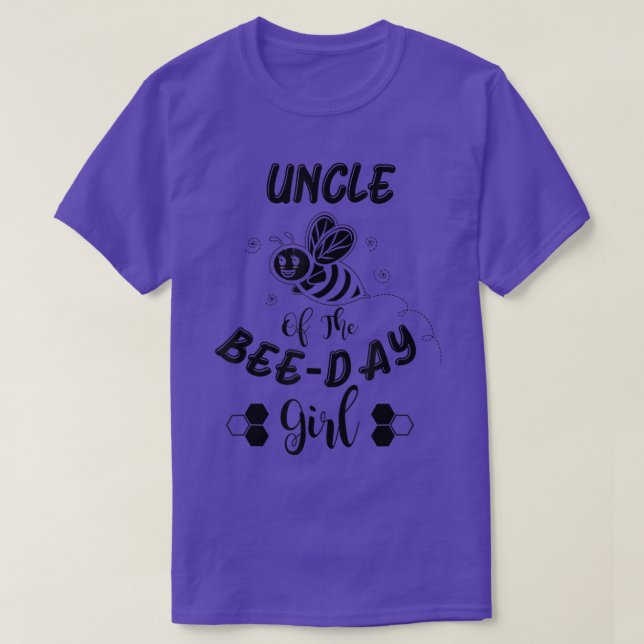 T-shirt Oncle Of Bee Day Fille Anniversaire (Design devant)
