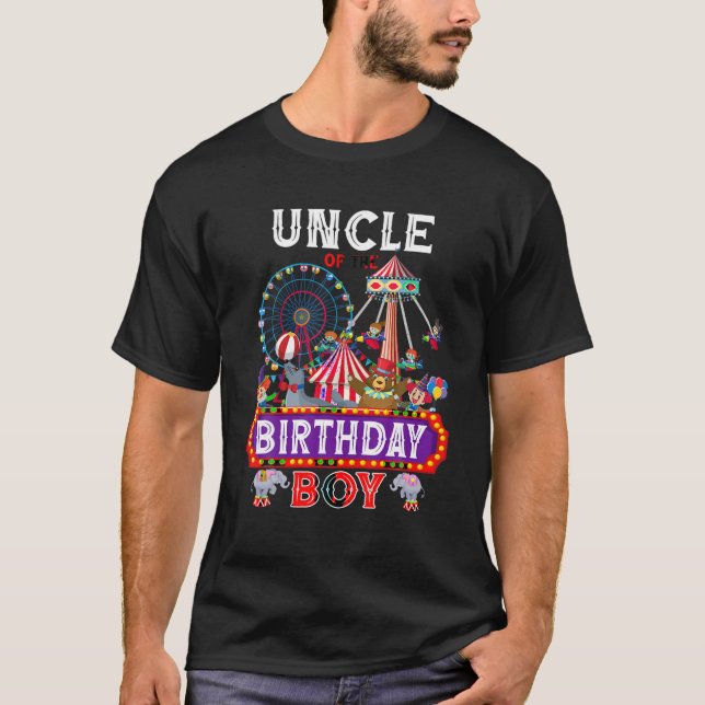 T-shirt Oncle Of The Birthday Boy Carnival Circus 1st Birt (Devant)