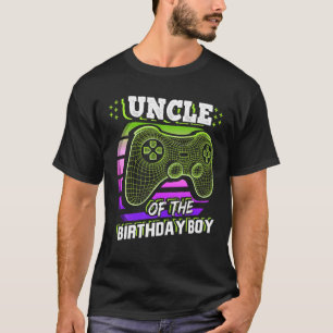 T-shirt Oncle Of The Birthday Boy Matching Video Gamer Par