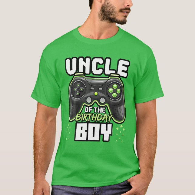T-shirt Oncle Of The Birthday Boy Matching Video Jeu Birt (Devant)