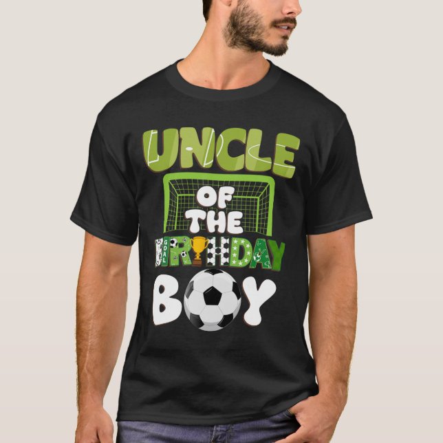T-shirt Oncle Of The Birthday Boy Soccer Famille de footba (Devant)