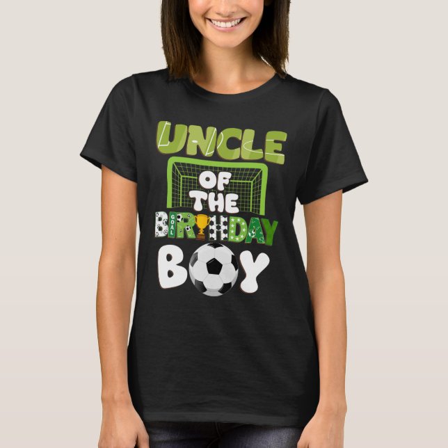 T-shirt Oncle Of The Birthday Boy Soccer Famille de footba (Devant)