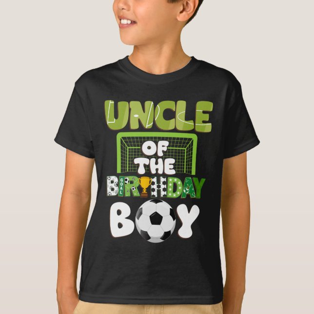 T-shirt Oncle Of The Birthday Boy Soccer Famille de footba (Devant)