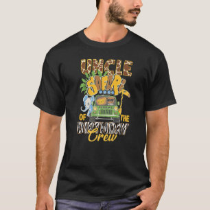T-shirt Oncle Of The Birthday Crew Zoo Animal Party Matchi