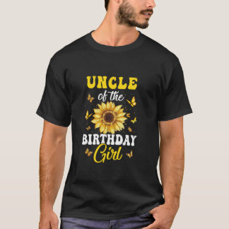 T-shirt Oncle Of The Birthday Girl Sunflower Party Famille