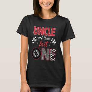 T-shirt Oncle Of The Fast One Birthday 1st Race Car Famill