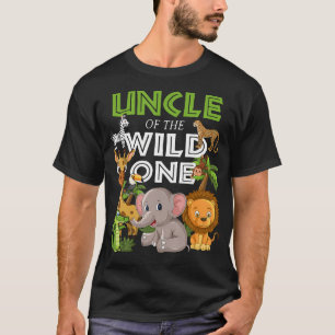 T-shirt Oncle Of The Wild One Zoo Anniversaire Safari Jung
