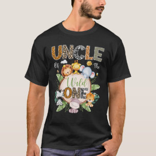 T-shirt Oncle Of The Wild Un 1Er Anniversaire Safari Jungl