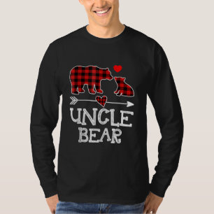 T-shirt Oncle Ours Pajama de Noël Buffle Rouge Plaid