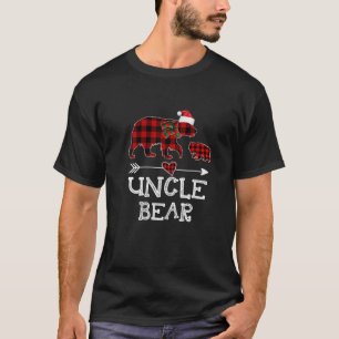 T-shirt Oncle Ours Pajama de Noël Buffle Rouge Plaid