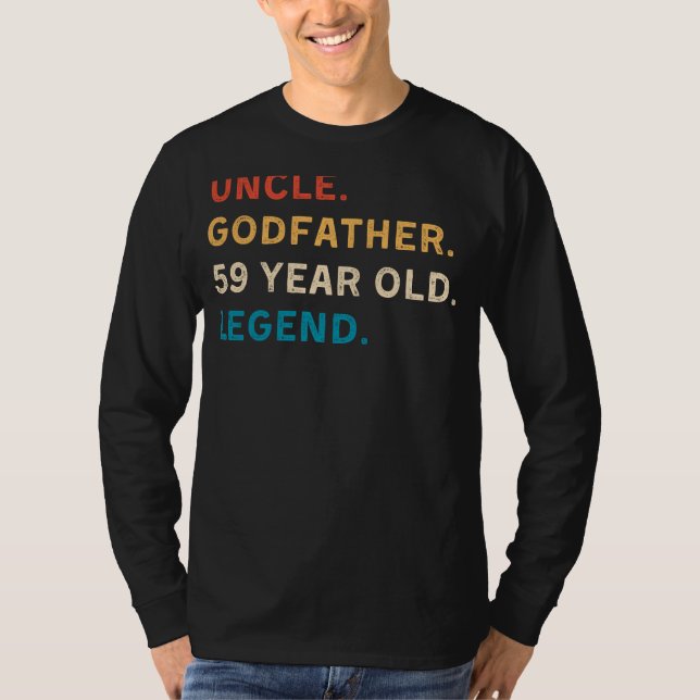 T-shirt Oncle Parrain 59 Anniversaire Funny Tee (Devant)