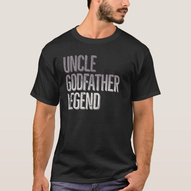 T-shirt Oncle Parrain Légende Baptême (Devant)