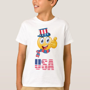 T-shirt Oncle parriotique Sam Emoji Enfants