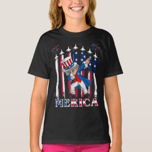 T-shirt Oncle patriotique Sam Dabbing 4 juillet