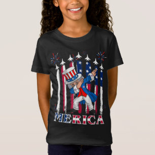 T-Shirt Oncle patriotique Sam Dabbing 4 juillet