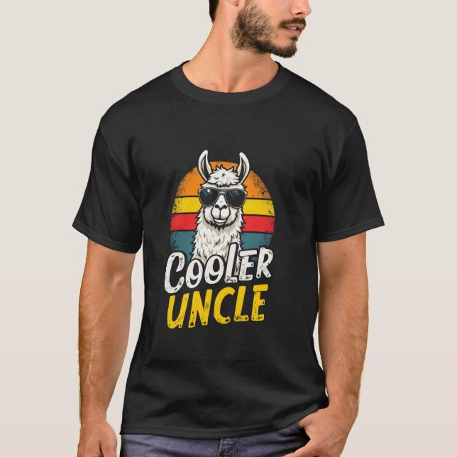 T-shirt ONCLE PLUS COOL Lama drôle (Devant)
