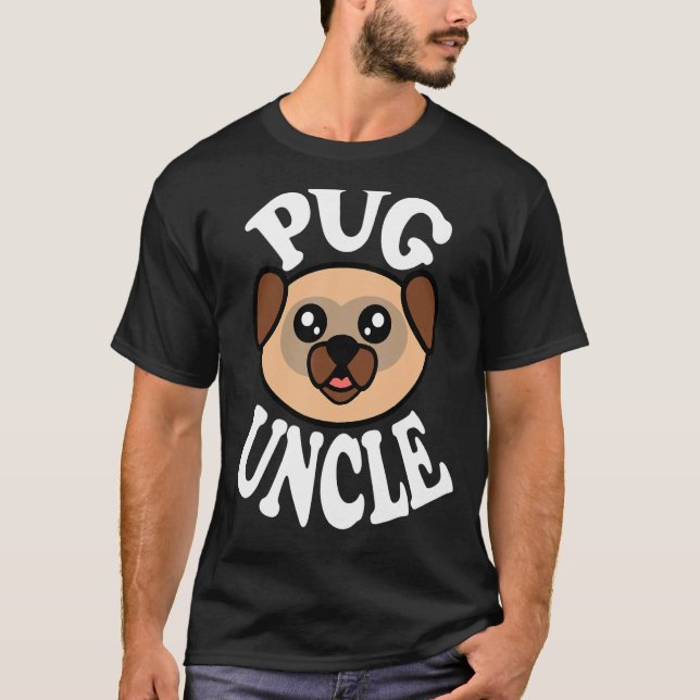 T-shirt Oncle Pug Mignon (Devant)