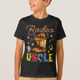 T-shirt Oncle Rodéo Occidental Anniversaire Cowboy Famille