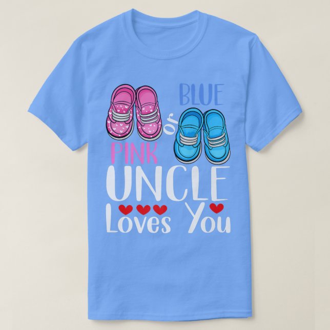 T-shirt Oncle Rose Ou Bleu Vous Aime Révélation De Sexe 10 (Design devant)