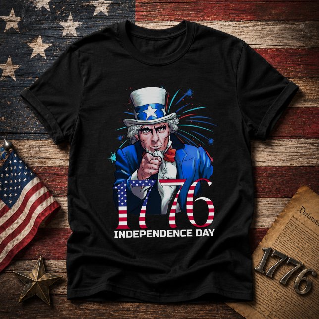T-shirt Oncle Sam 1776 Jour de l'Indépendance (Créateur téléchargé)