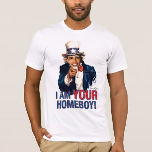 T-shirt Oncle Sam - Barack Obama est mon Homeboy