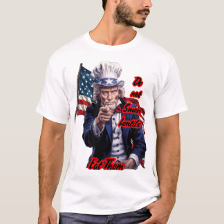 T-shirt Oncle Sam dit: "Ne fumez pas les lentilles" sur un