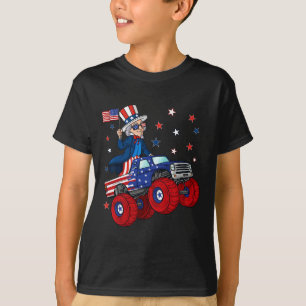 T-shirt Oncle Sam équitation Monster Camion 4 juillet Fun