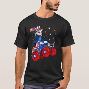 T-shirt Oncle Sam équitation Monster Camion 4 juillet Garç