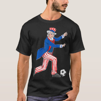 T-shirt Oncle Sam Football 4 juillet Drapeau américain USA