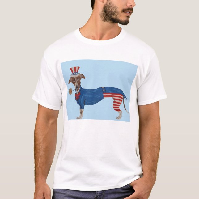 T-shirt Oncle Sam Greyhound (Devant)
