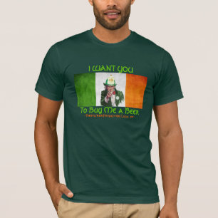 T-shirt Oncle Sam irlandais de sapeur-pompier