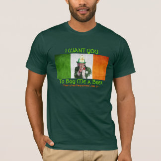 T-shirt Oncle Sam irlandais de sapeur-pompier