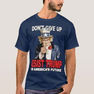 T-shirt Oncle Sam résiste à Trump Middle Finger - Anti Tru