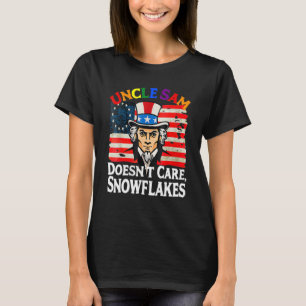 T-shirt ONCLE SAM S'EN FOUT DES FLOCONS DE NEIGE Drôle Amé